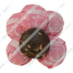 Мини-Точа Пуэр Шу с лотосом, урожай 2012 г., 3 шт.