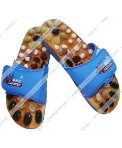 Массажные тапочки с натуральными камнями (нефрит, яшма)